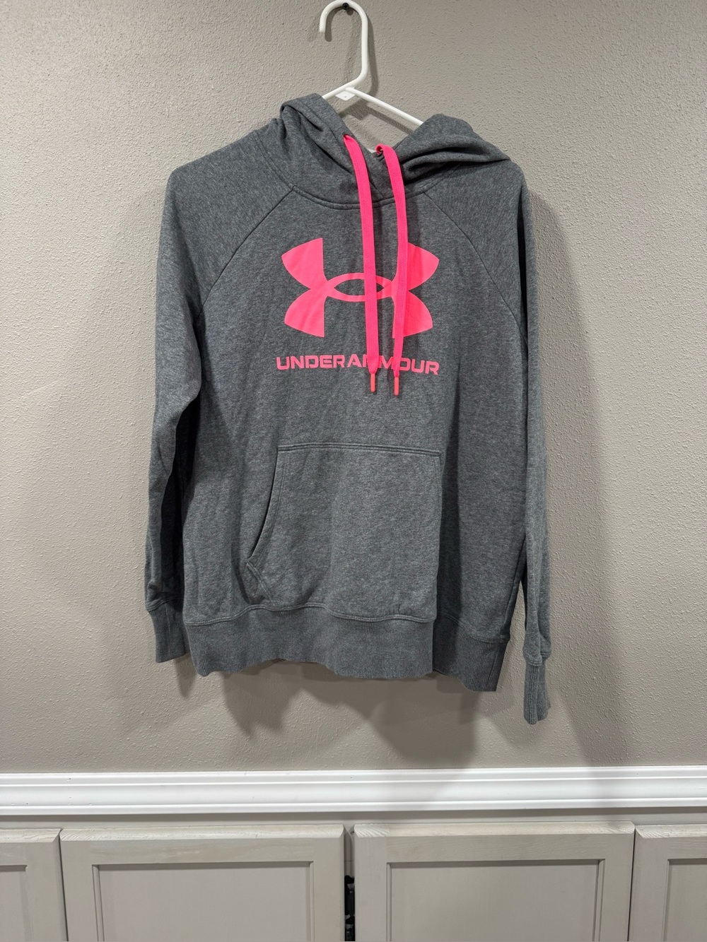 Under Armour Gray Sweatshirt with Pink Logo